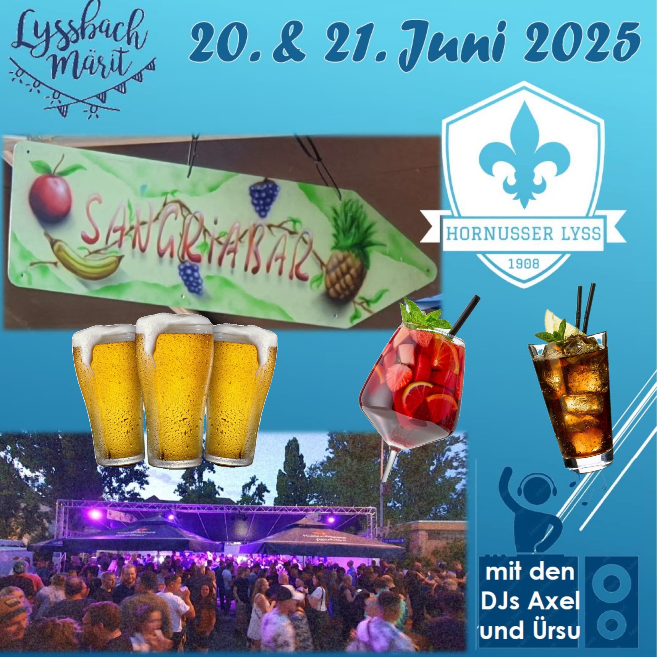 Mit Sangria am Lyssbachmärit